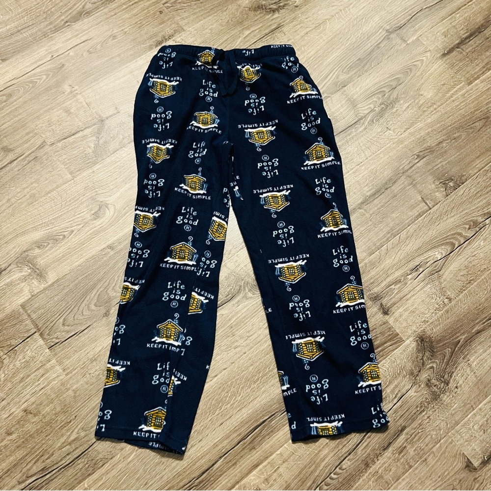 Life is Good Men’s Sleepwear Keep It Simple Cabin Pattern Pajama Pants Size Lg